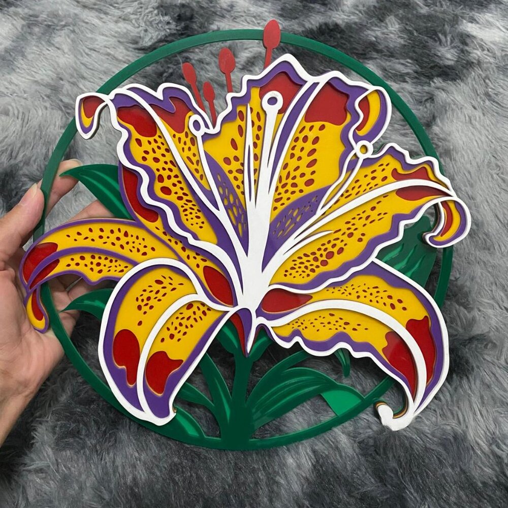 Blossom Reflections Multi-layered Wall Art,